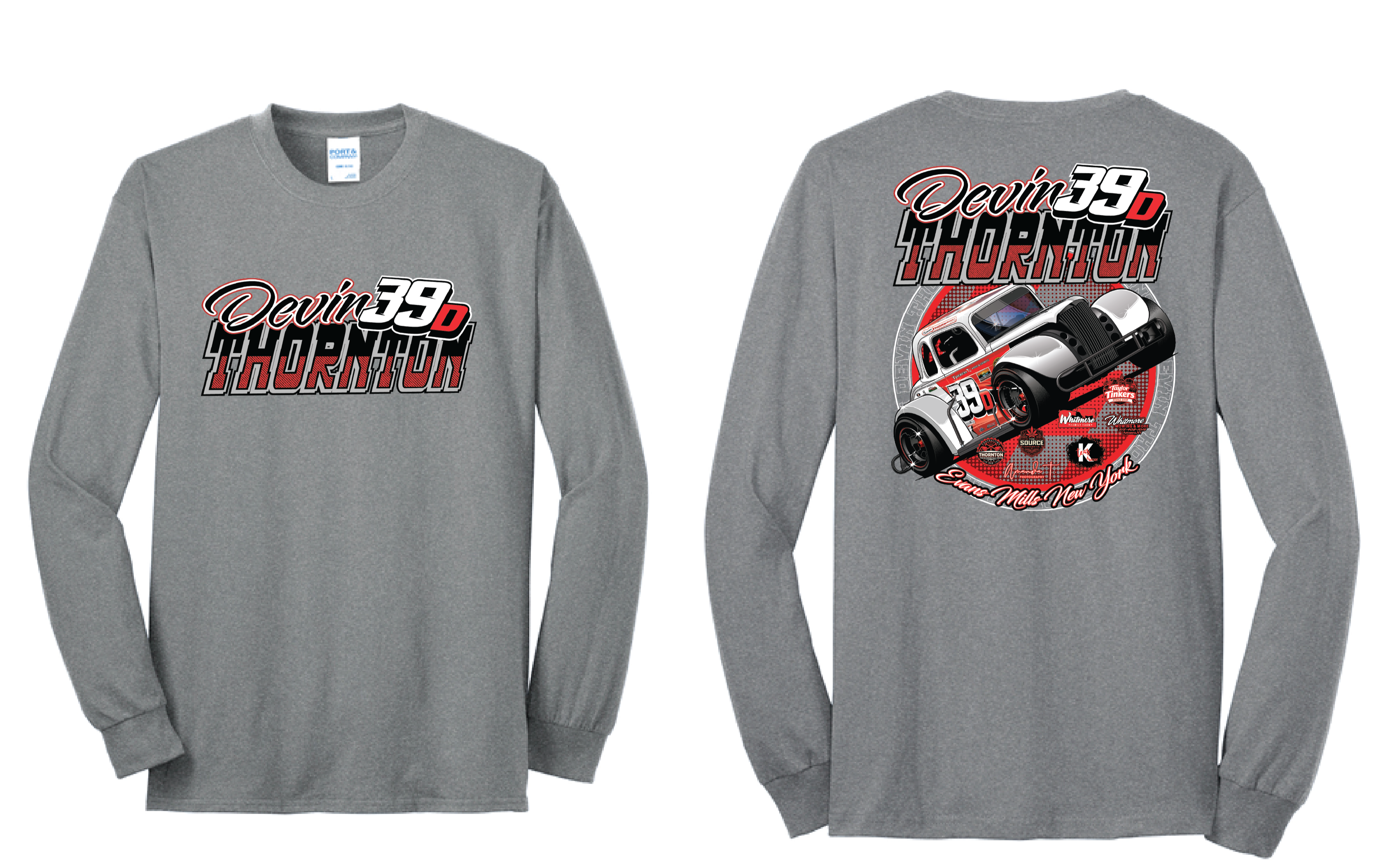 2026 Devin Thornton Long Sleeve Shirt | PC55LS Athletic Heather