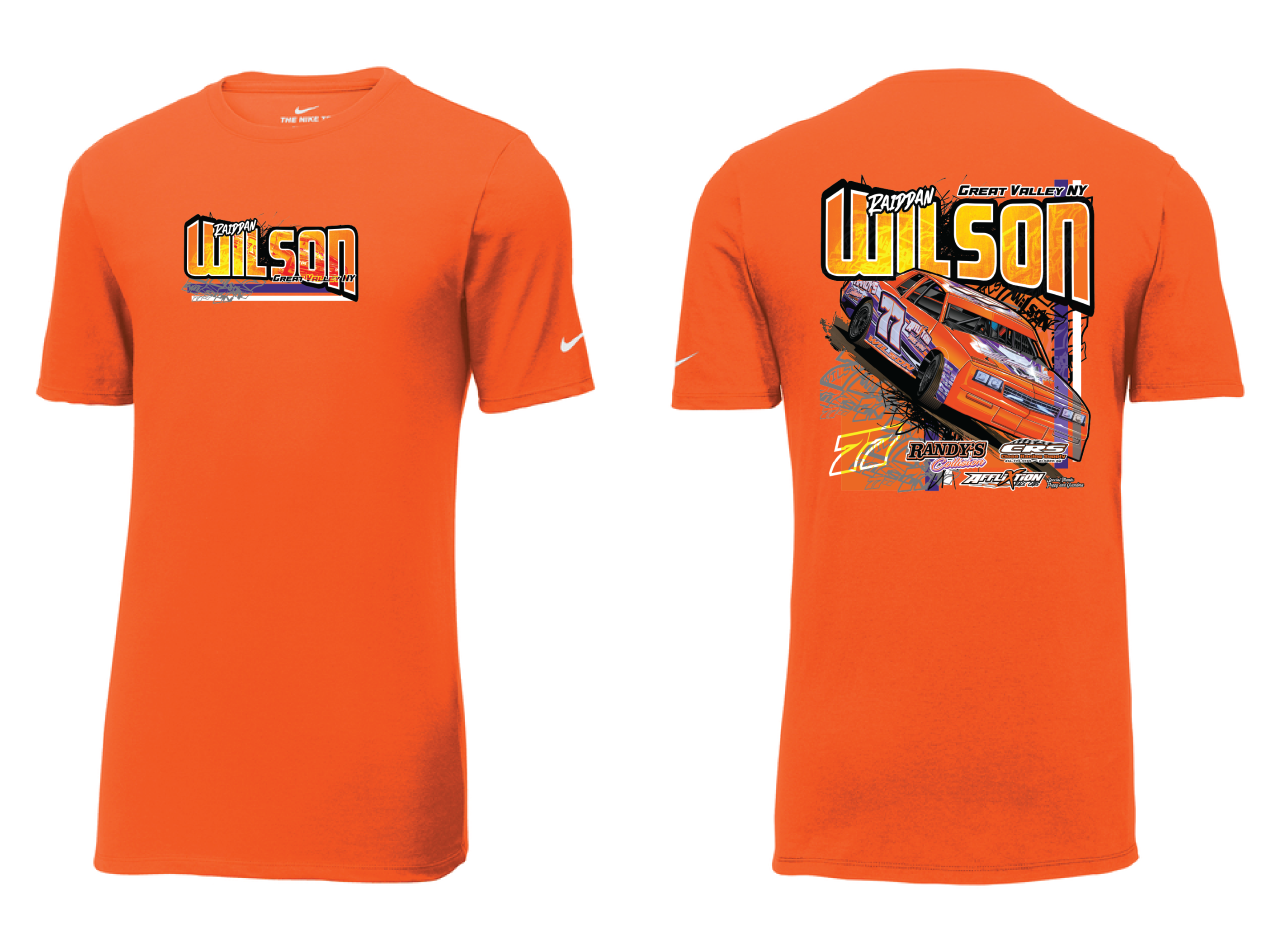 2026 Raiddan Wilson Nike DriFit Tee | NKBQ5231 Brilliant Orange