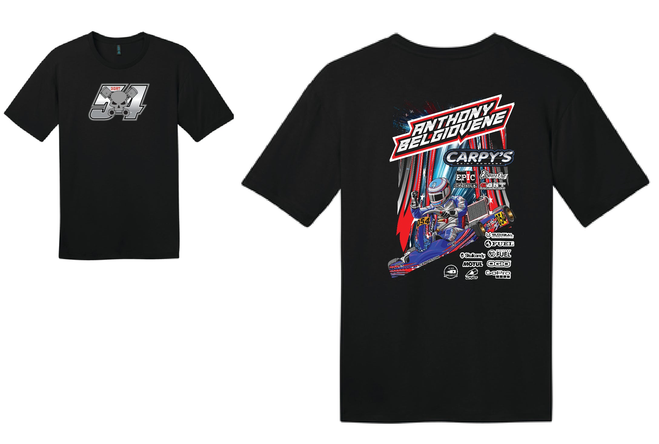 2024 Anthony Belgiovene Racing TShirt | DT104 Black