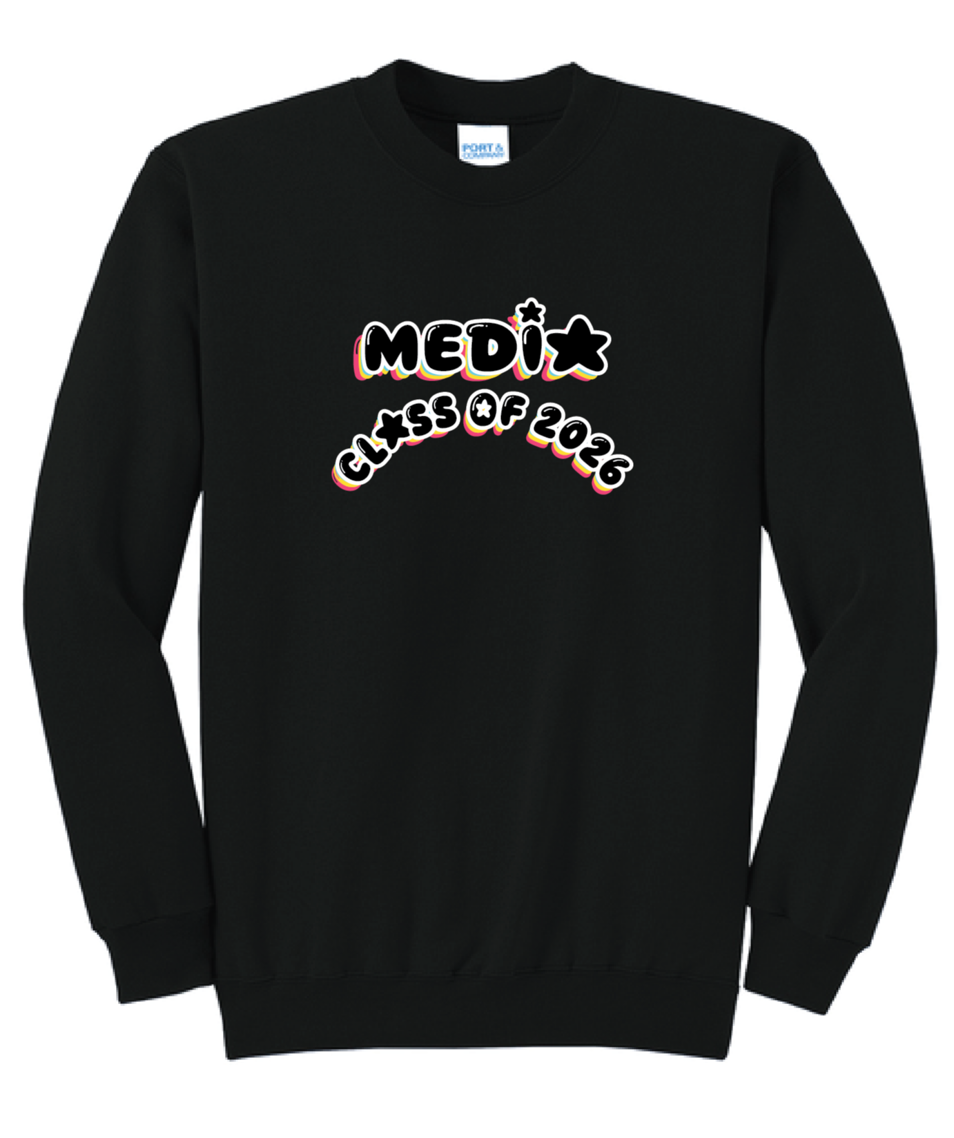 *FRONT ONLY* 2026 Olean Media Communications Crewneck | PC78 Black