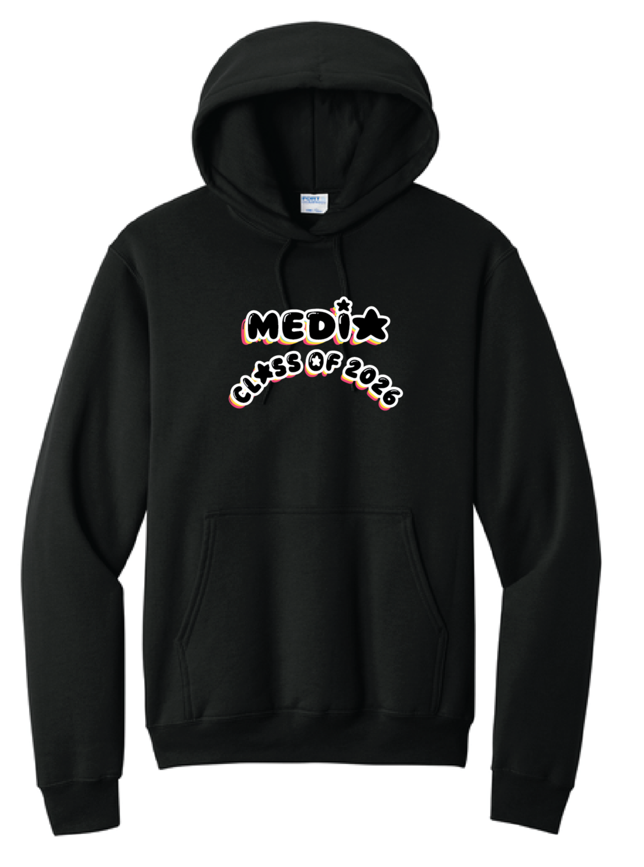 *FRONT ONLY* 2026 Olean Media Communications Hoodie | PC78H Black