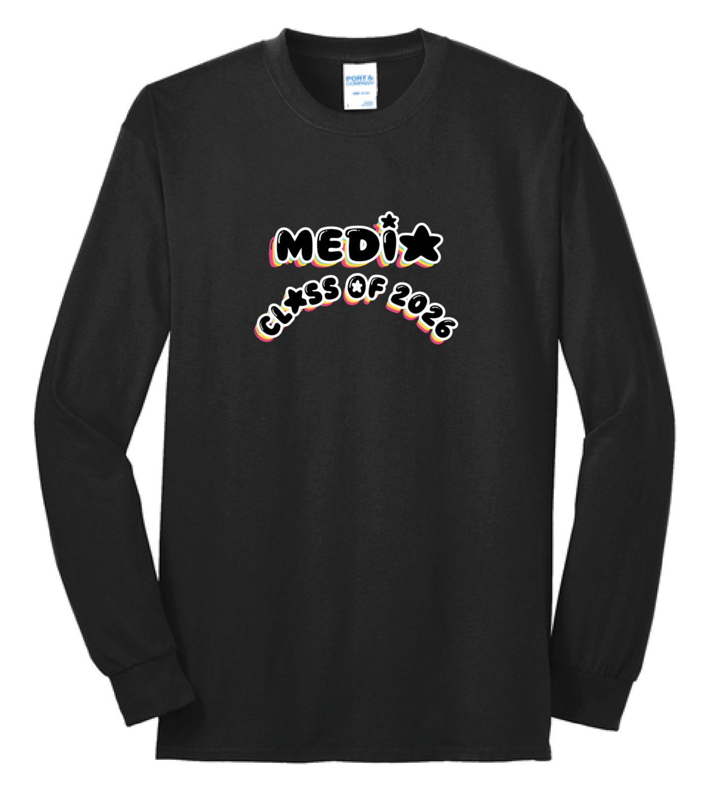 *FRONT ONLY* 2026 Olean Media Communications Long Sleeve | PC55LS Black