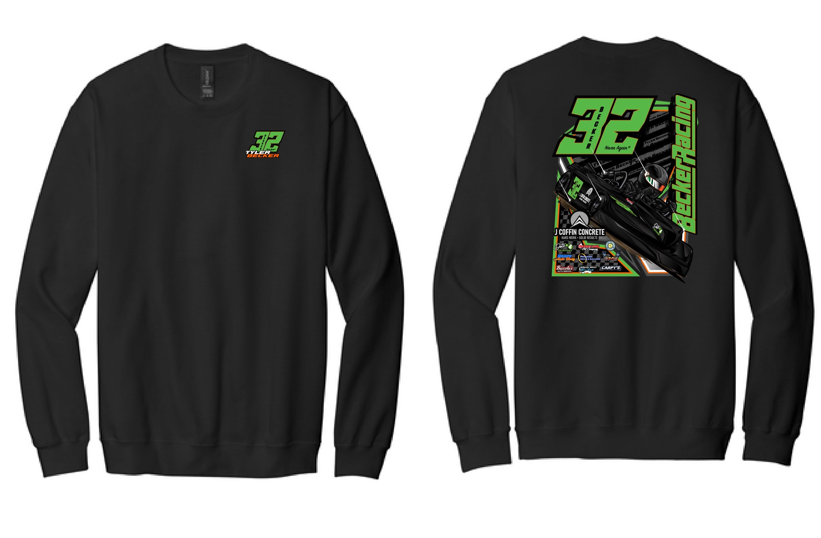 Becker Racing Crewneck | PC90 Black