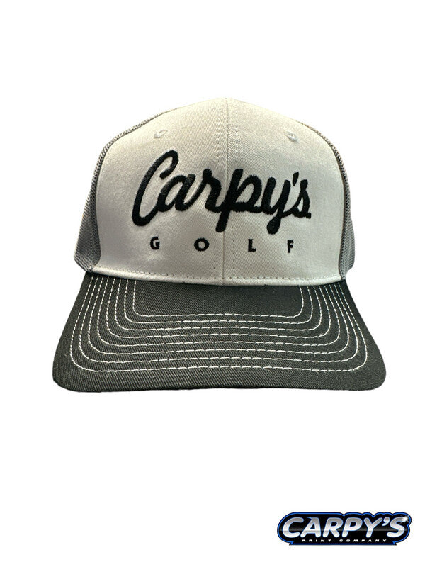 Carpy's Golf Hat (C112) White/ Black/ Gusty Grey