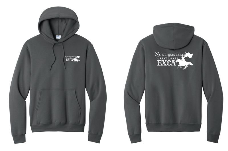 EXCA Club - Port & Co Core Fleece Pullover Hooded Sweatshirt | PC78H Charcoal