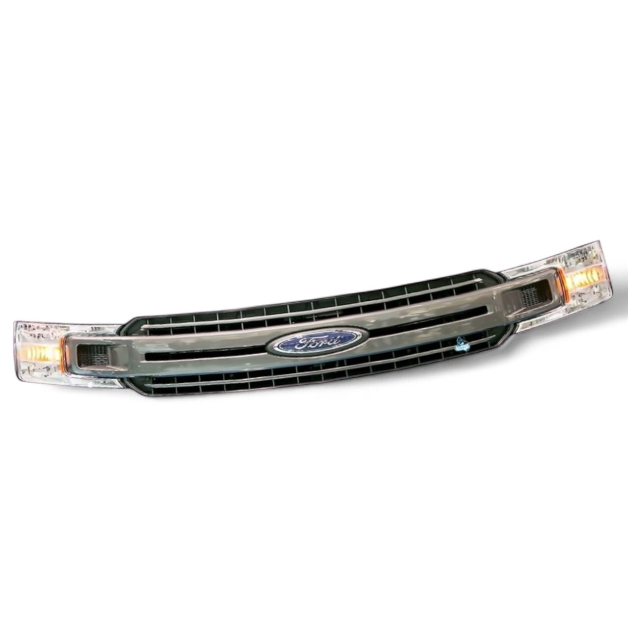 truck grille with Ford logo on a white background
