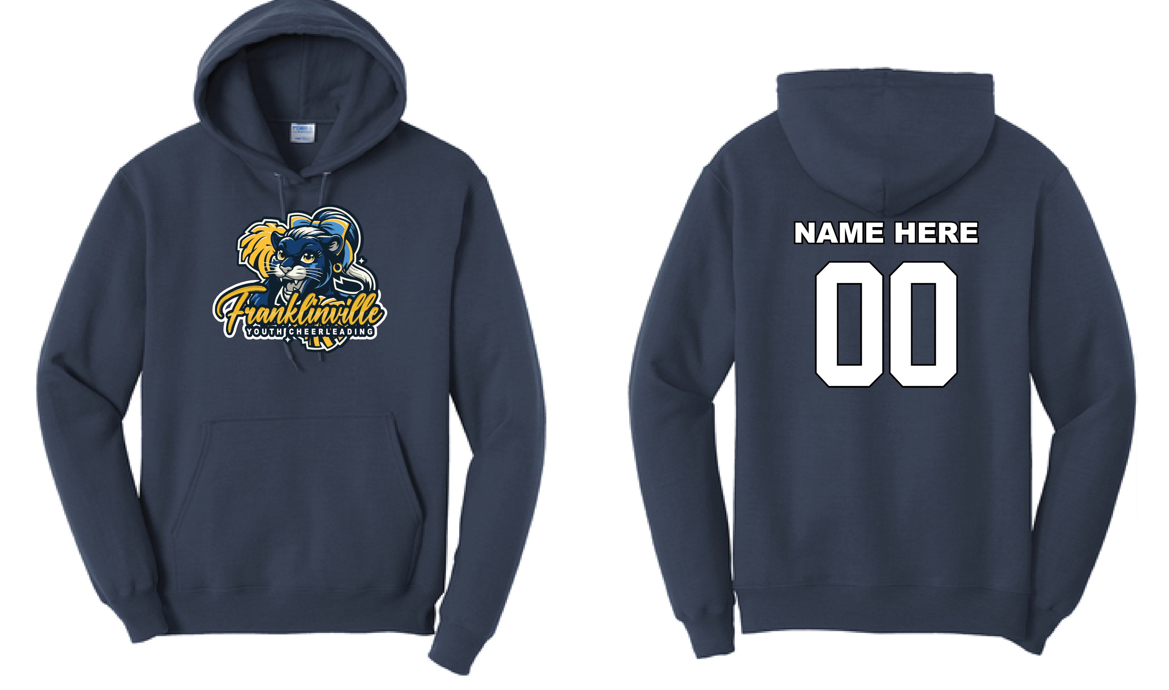 Franklinville Youth Cheer Hoodie | PC78H Navy