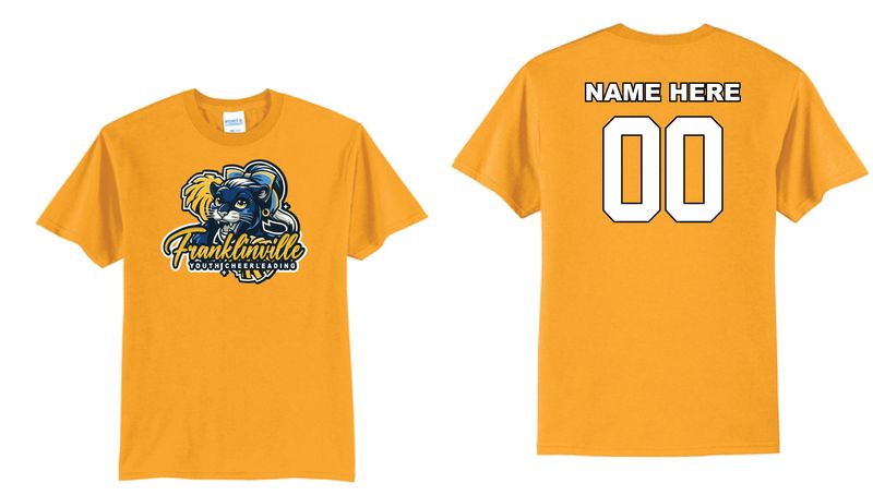 Franklinville Youth Cheer Tshirt | PC55 Gold