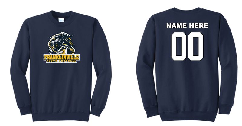 Franklinville Youth Football Crewneck | PC78 Gold