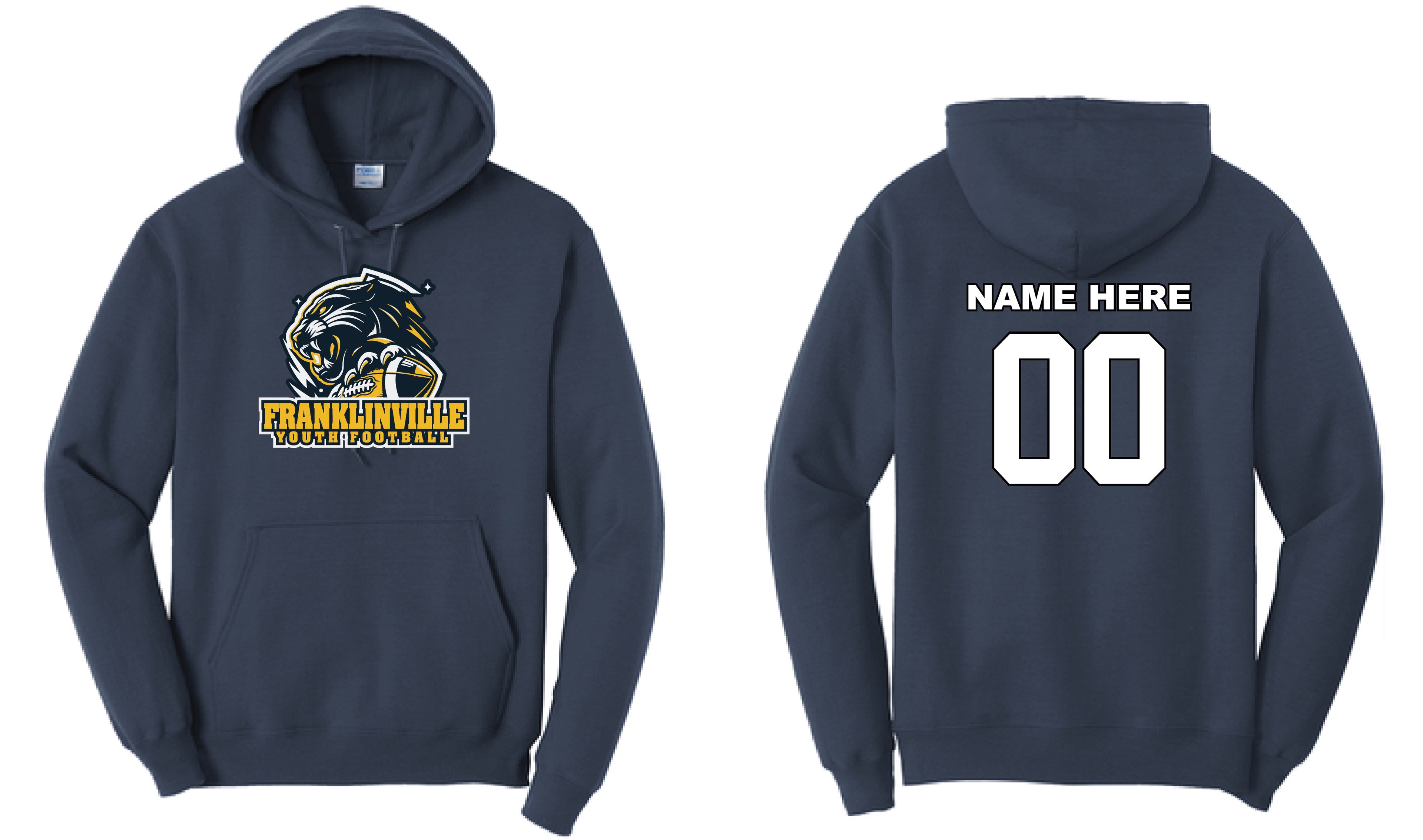 Franklinville Youth Football Hoodie | PC78H Navy
