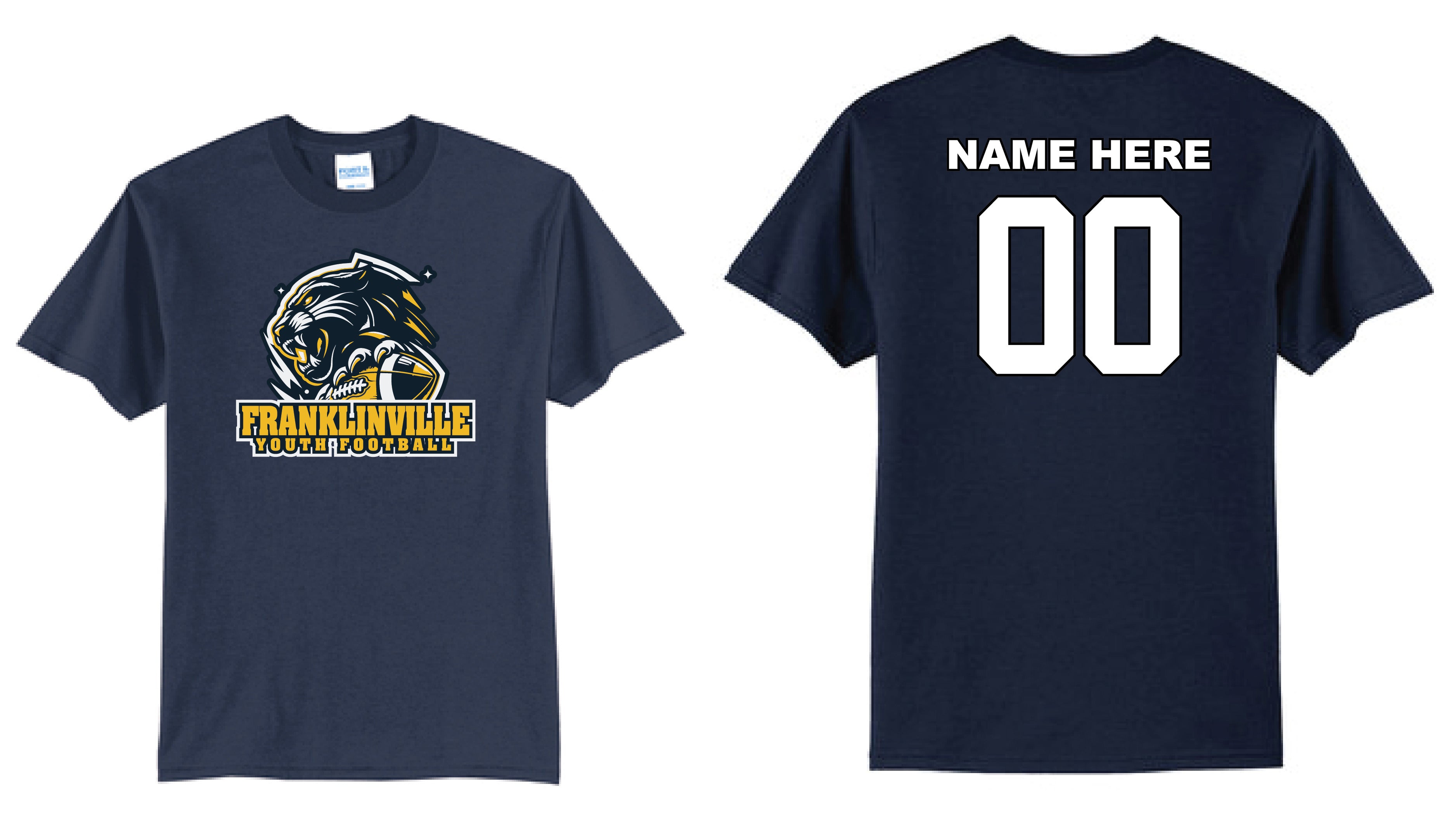 Franklinville Youth Football Tshirt | PC55 Navy