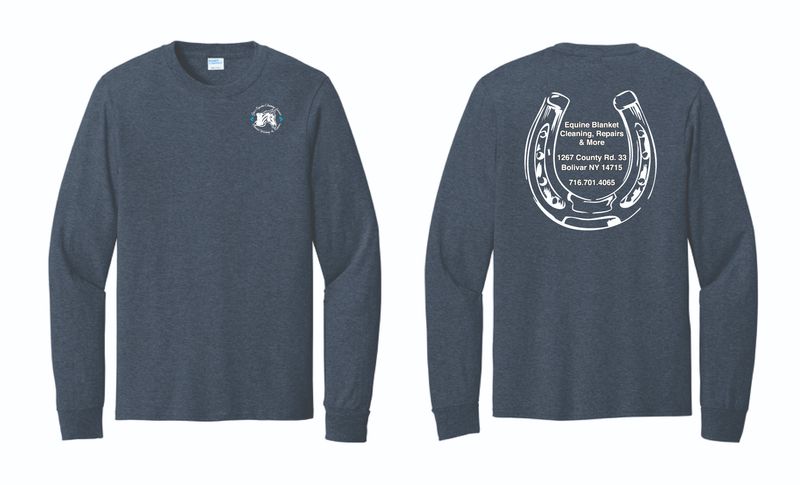 Gee's Equine Cleaning Long Sleeve Shirt | PC54LS Heather Navy