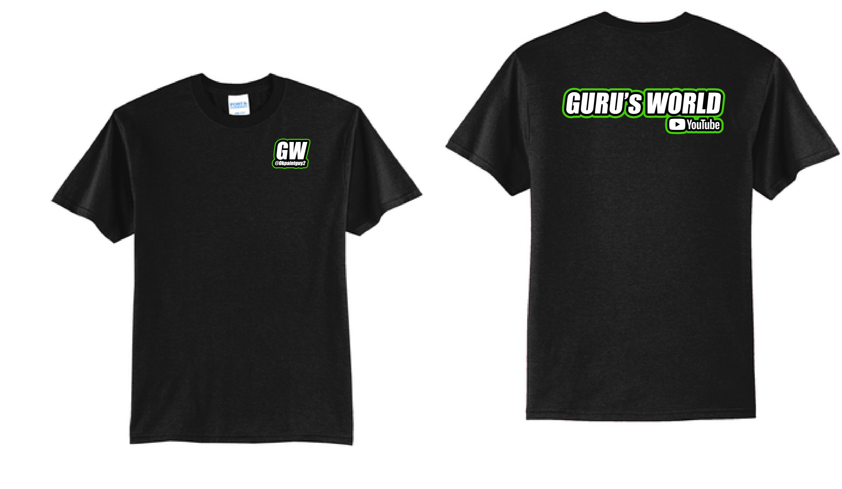 Gurus World Logo TShirt | PC55 Black