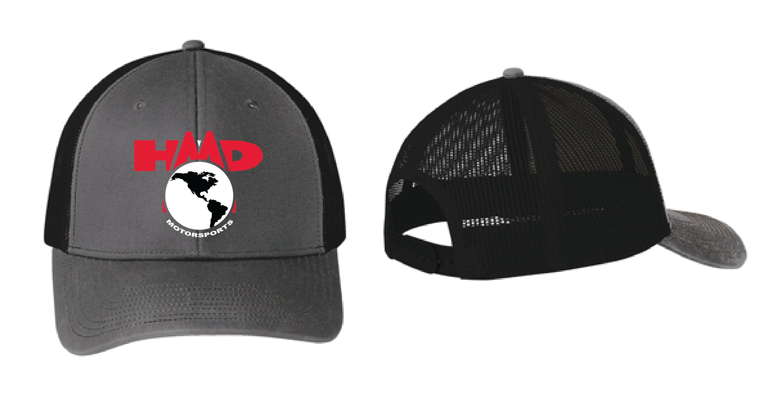 HMD Motorsports Team Hat | C112 Grey Steel/ Black