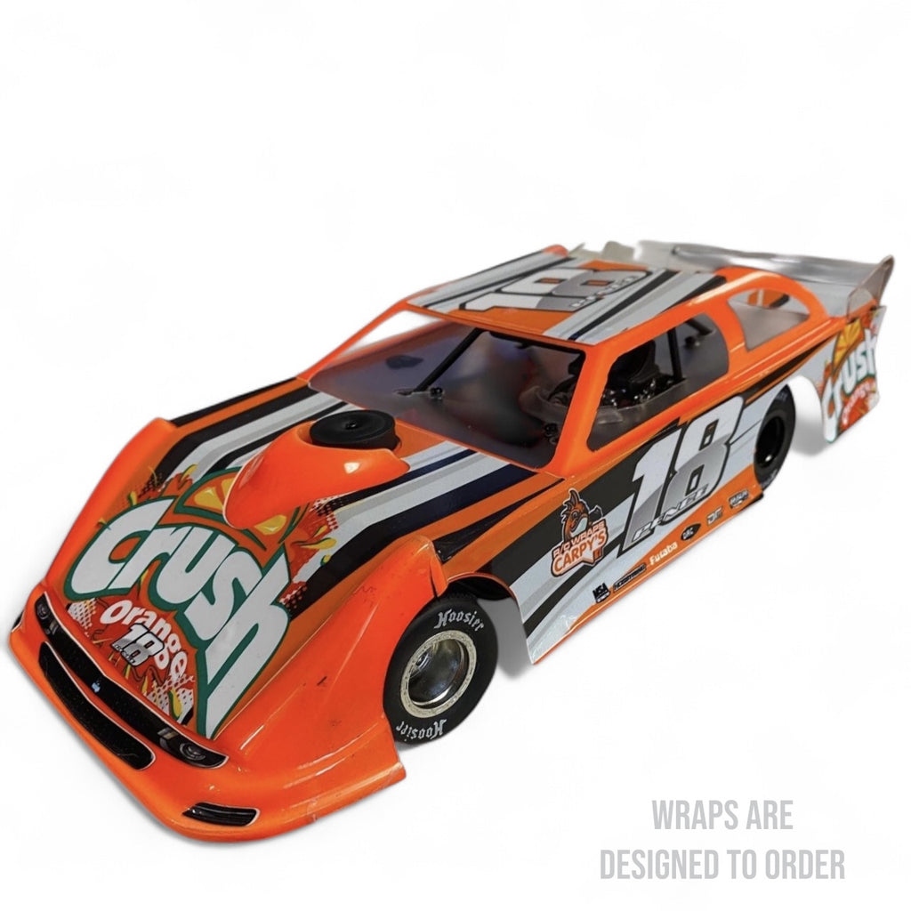 1RC Late Model Custom Wraps Orange Crush
