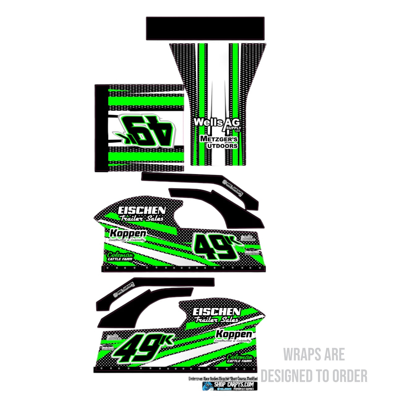 Undercover Ricochet Short Course Modified Wrap (Custom Designed to Order)