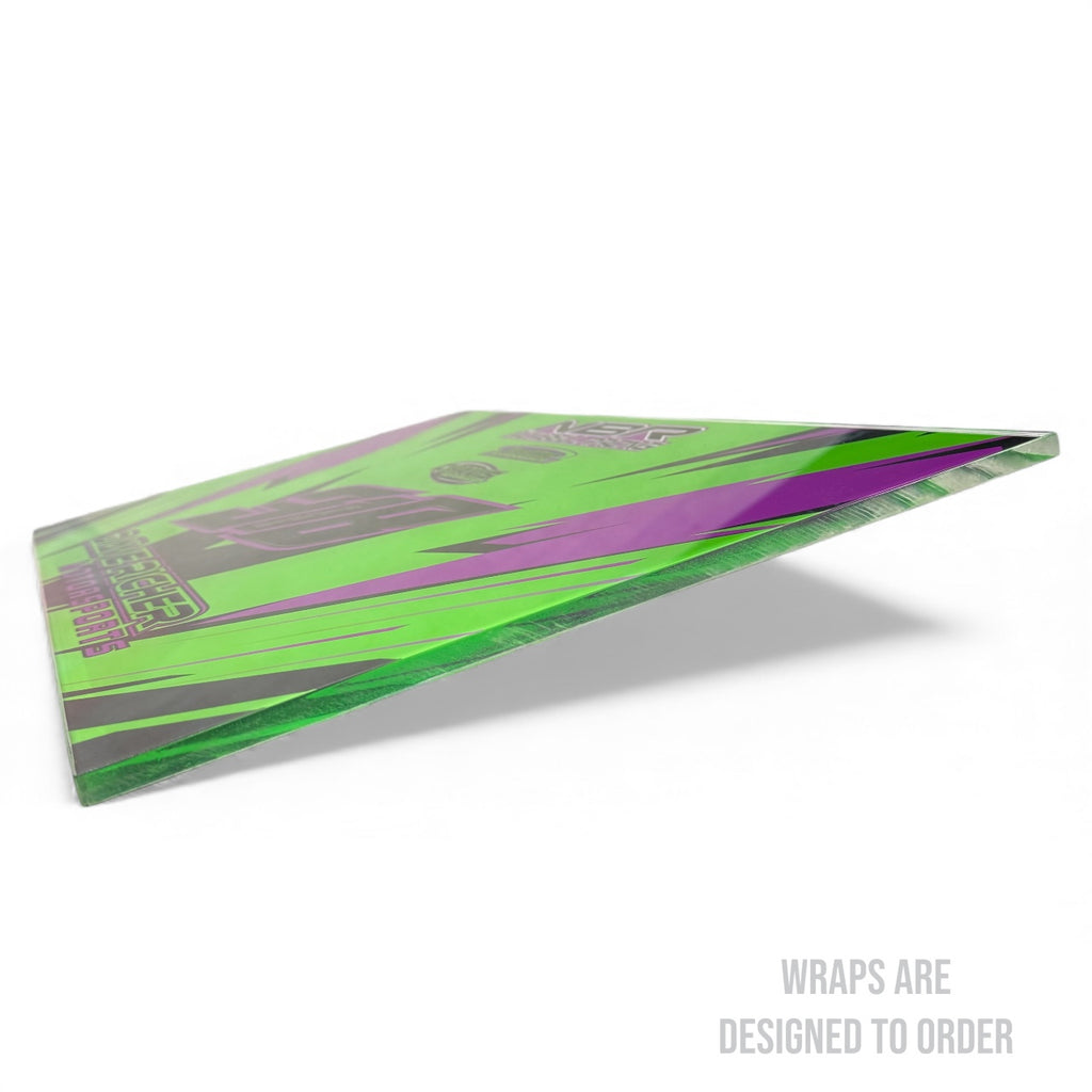 Acrylic Pit Boards (Wrapped From The Bottom) (Custom Designed to Order) 13.75" x 24"