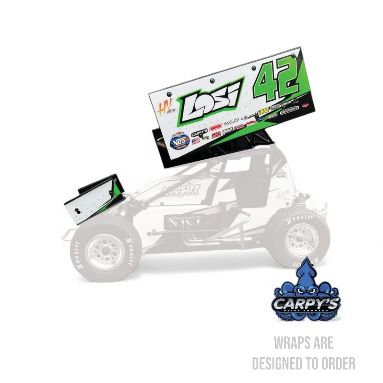 Losi 22s RTR Sprint Wing Wraps (Designed to Order)