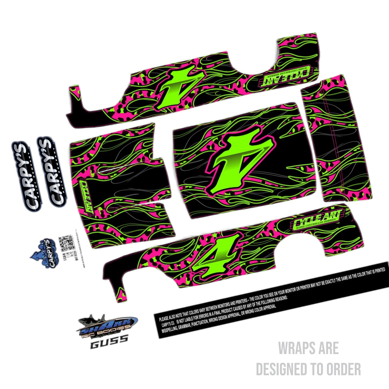 Shark Guss 1RC Malibu Wagon Street Stock Custom Wraps (Designed to Order)