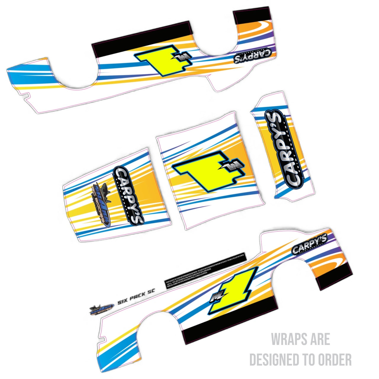 Shark Six Pack Short Course (SC) Wrap (Designed to Order)