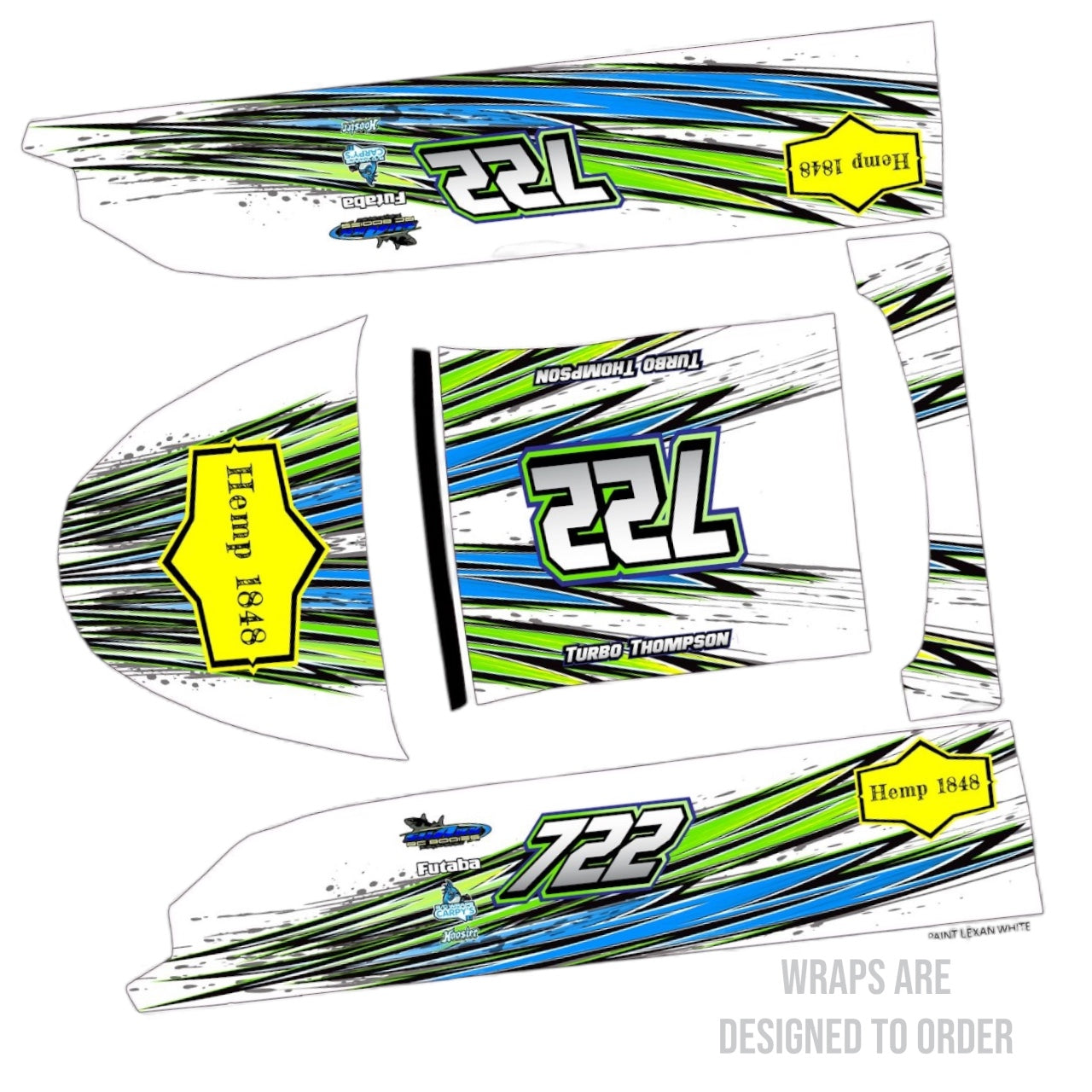 Shark Zero SCT Street Stock, Short Course Wrap (Designed to Order)