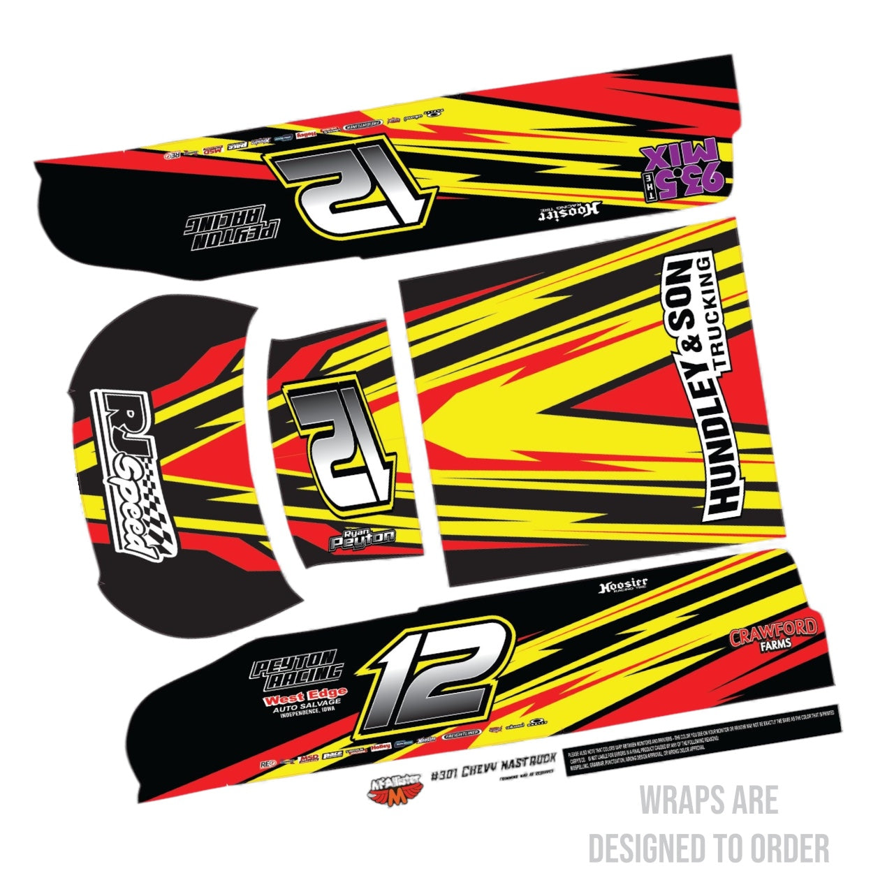 McAllister #301 Chevy NasTruck Half Wrap(Designed to Order)