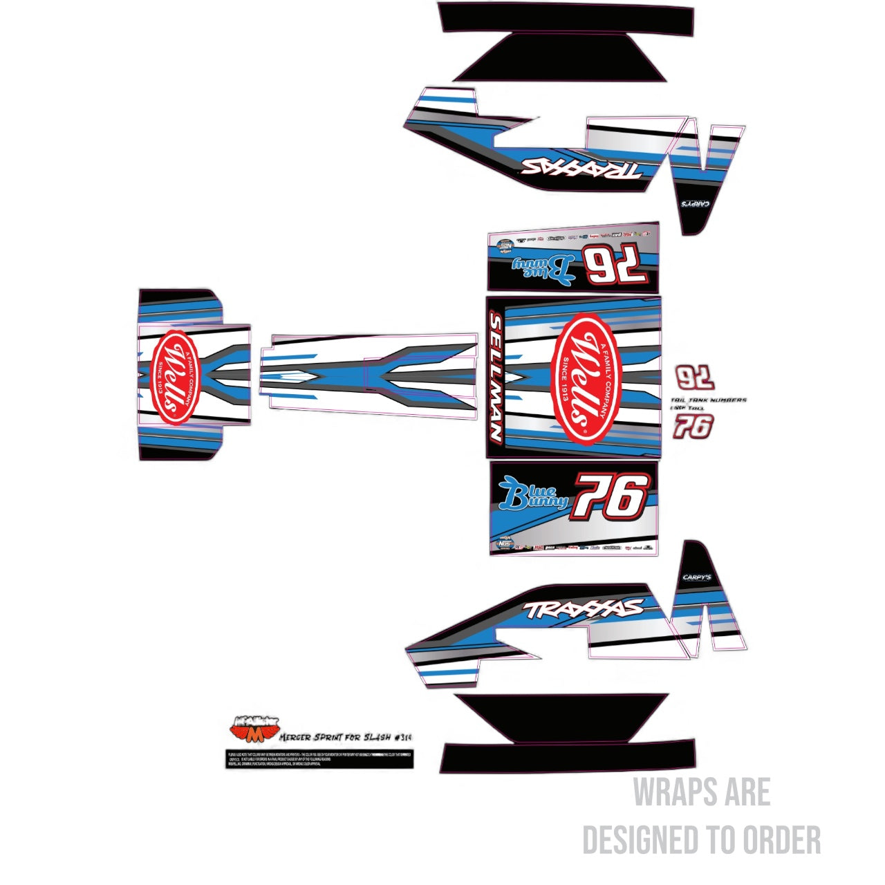 McAllister #314 Mercer  Sprint Car Wrap (Designed to Order)