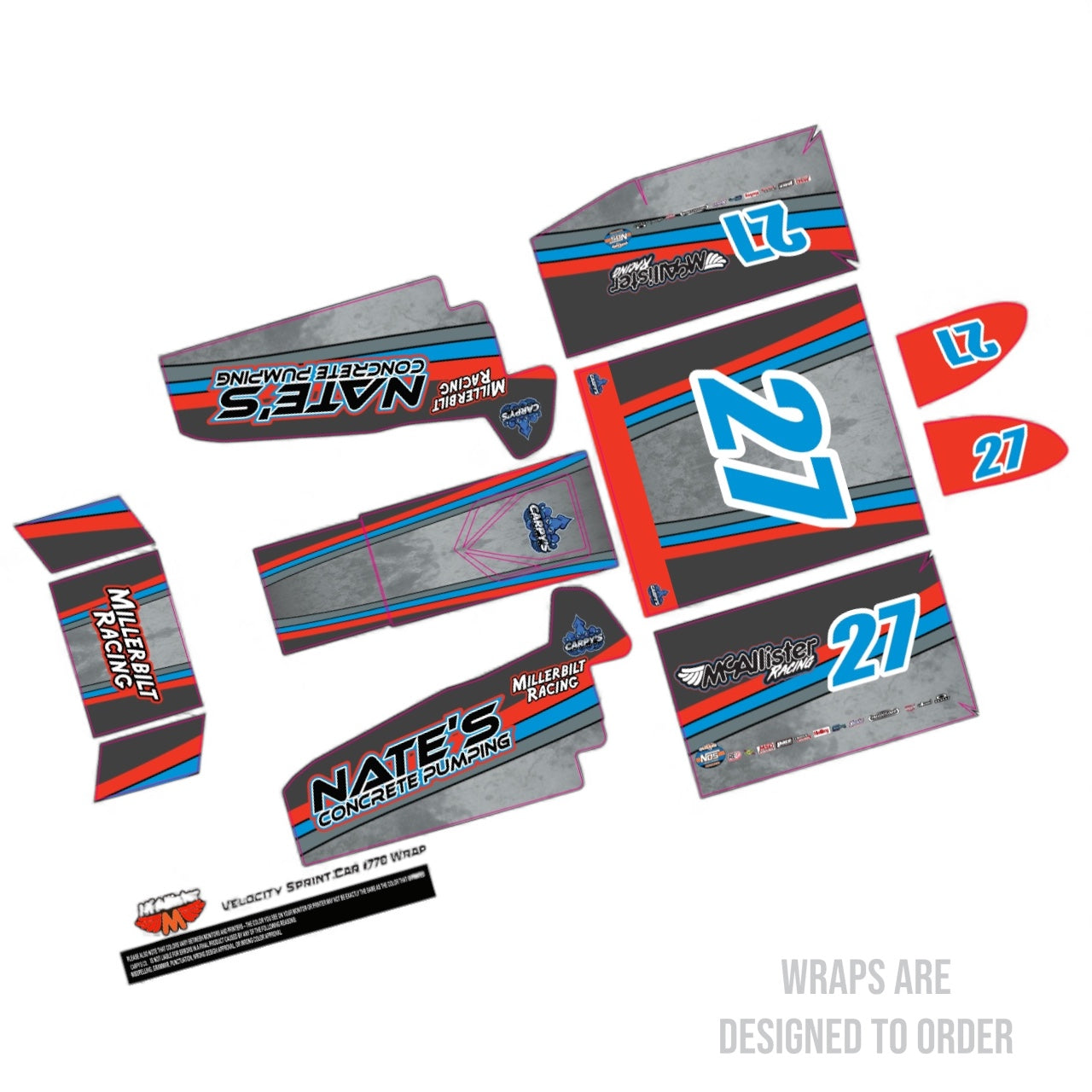 McAllister #770 Velocity Sprint Car Wrap (Designed to Order)