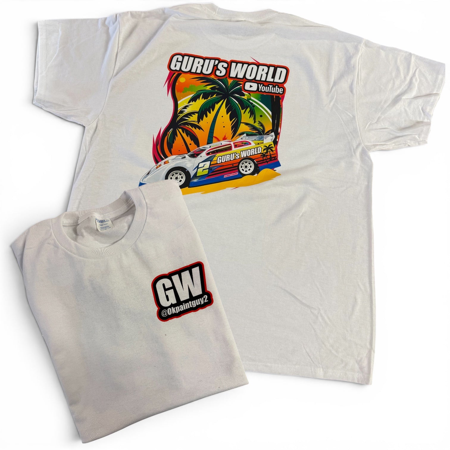 Gurus World Late Model TShirt | PC55 White