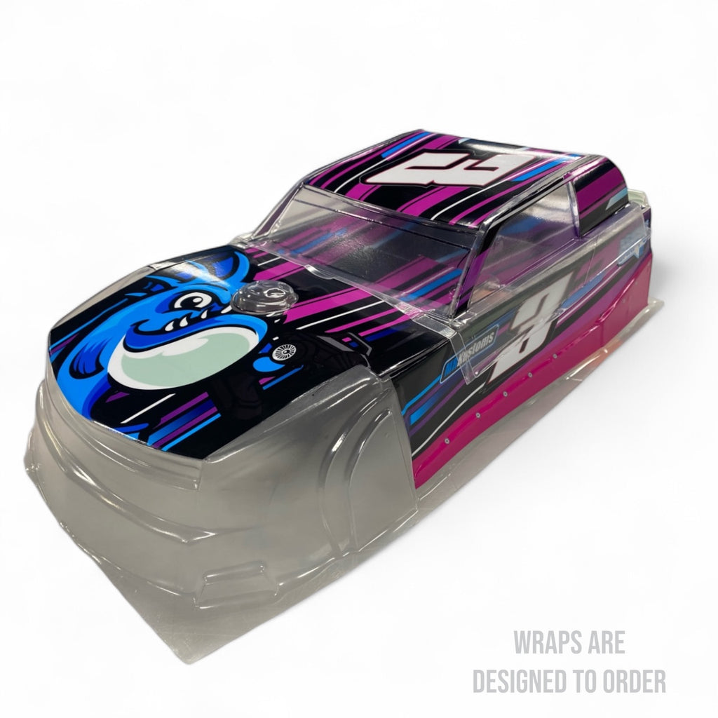 pink race car body with Carpys logo