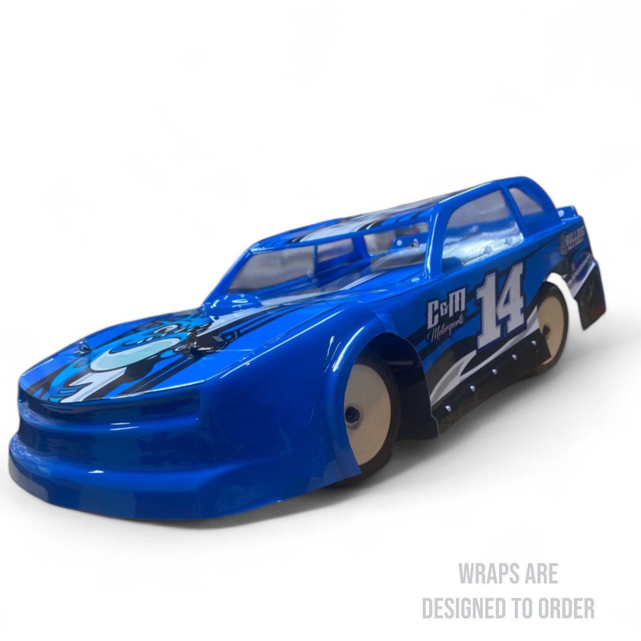 Blue Race Car With Number 14