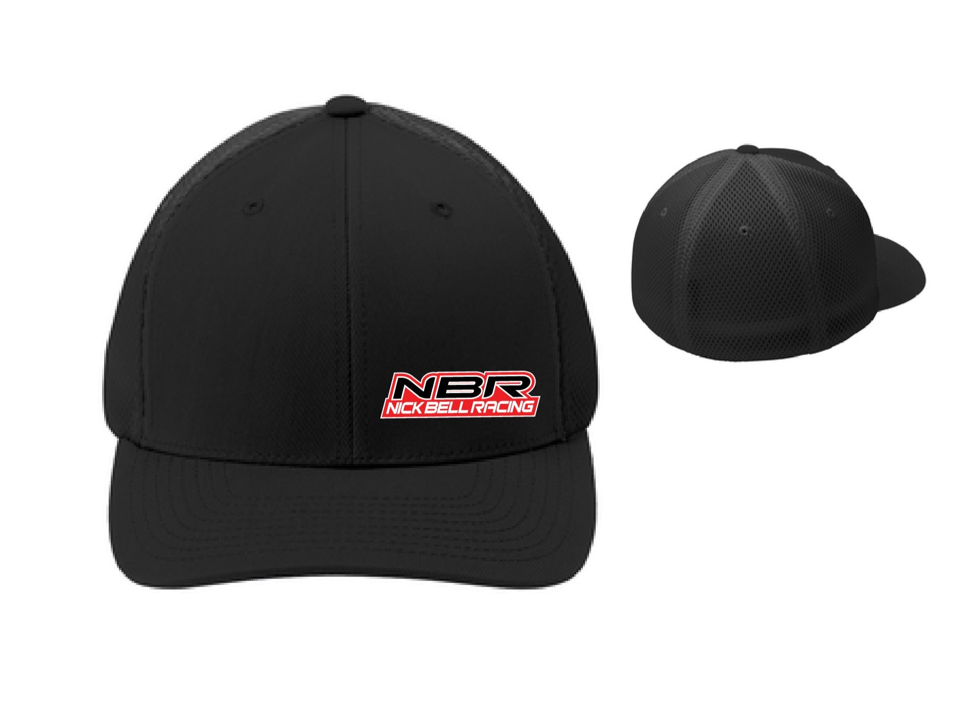 NBR Flexfit Air Mesh Back Hat | STC40 Black/Black