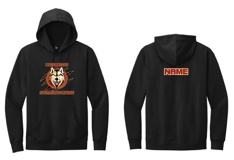 Olean Girls Swimming & Diving Hoodie | DT6100 Black