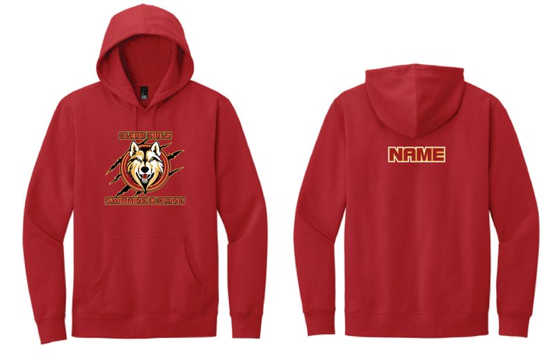 Olean Girls Swimming & Diving Hoodie | DT6100 Red