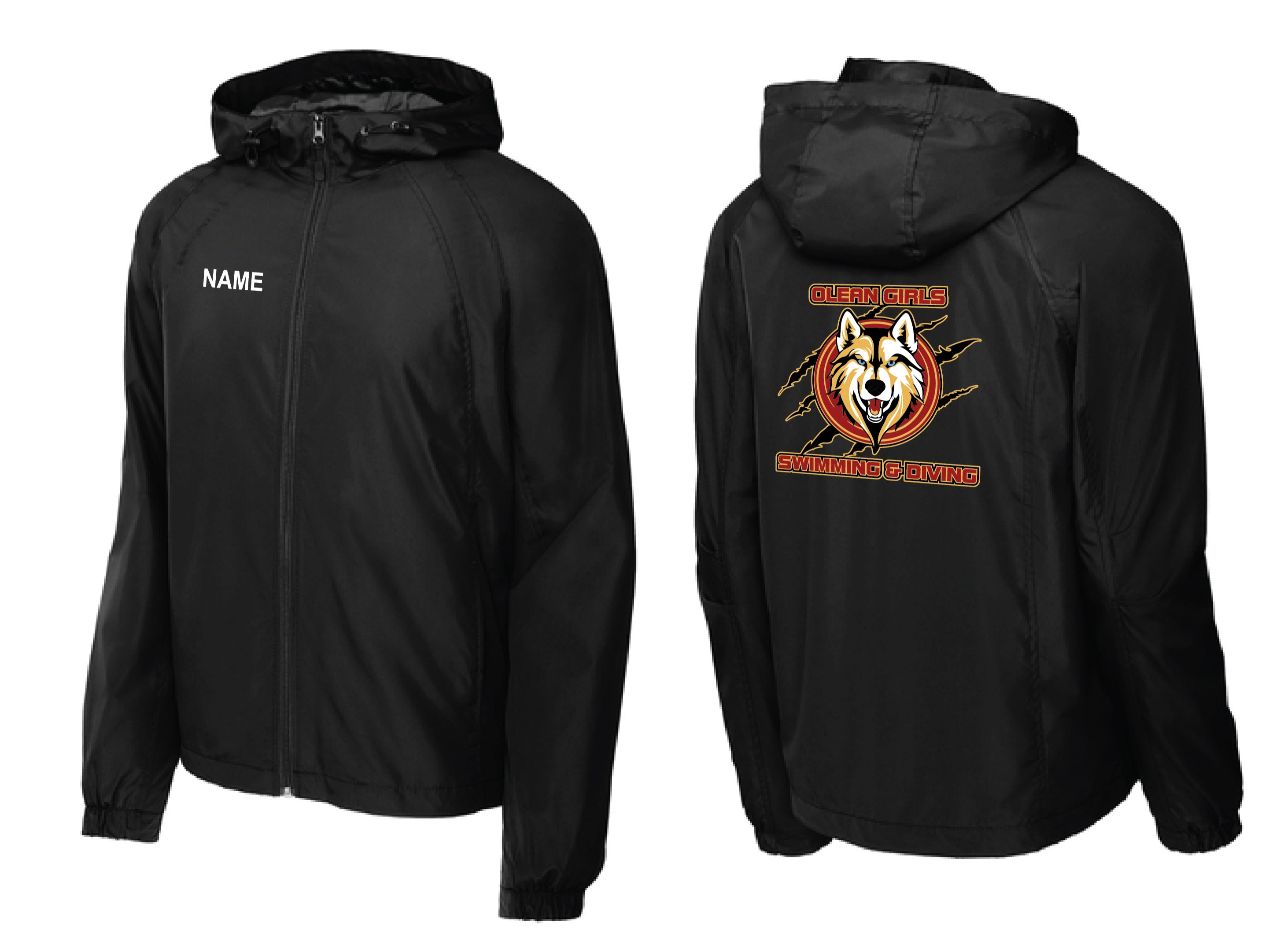 Olean Girls Swimming & Diving Jacket | JST73 Black
