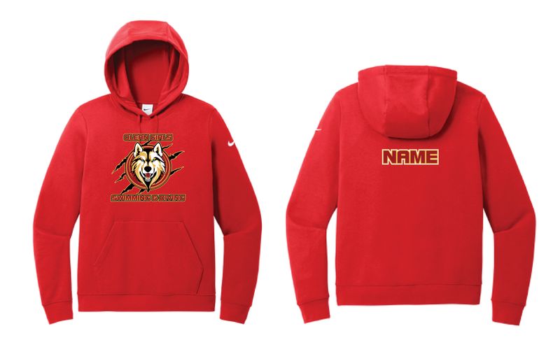 Olean Girls Swimming & Diving Nike Hoodie | 	NKFD9889 Red