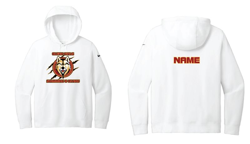 Olean Girls Swimming & Diving Nike Hoodie | 	NKFD9889 White