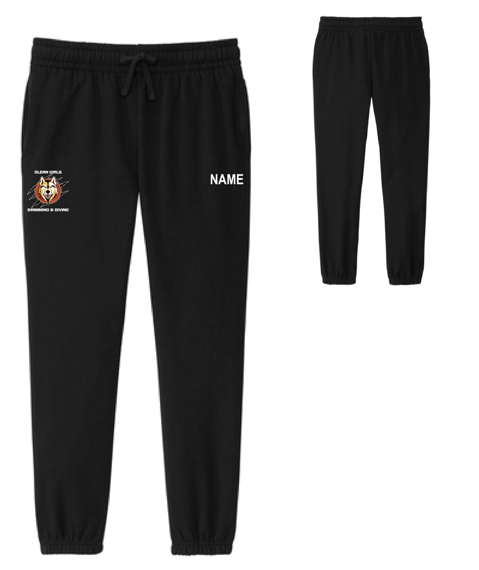 Olean Girls Swimming & Diving Sweatpant | DT6110 Black