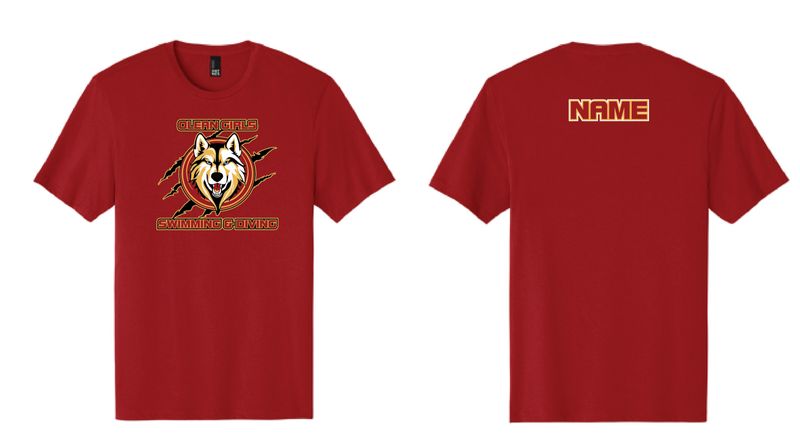 Olean Girls Swimming & Diving TShirt | DT104 Classic Red