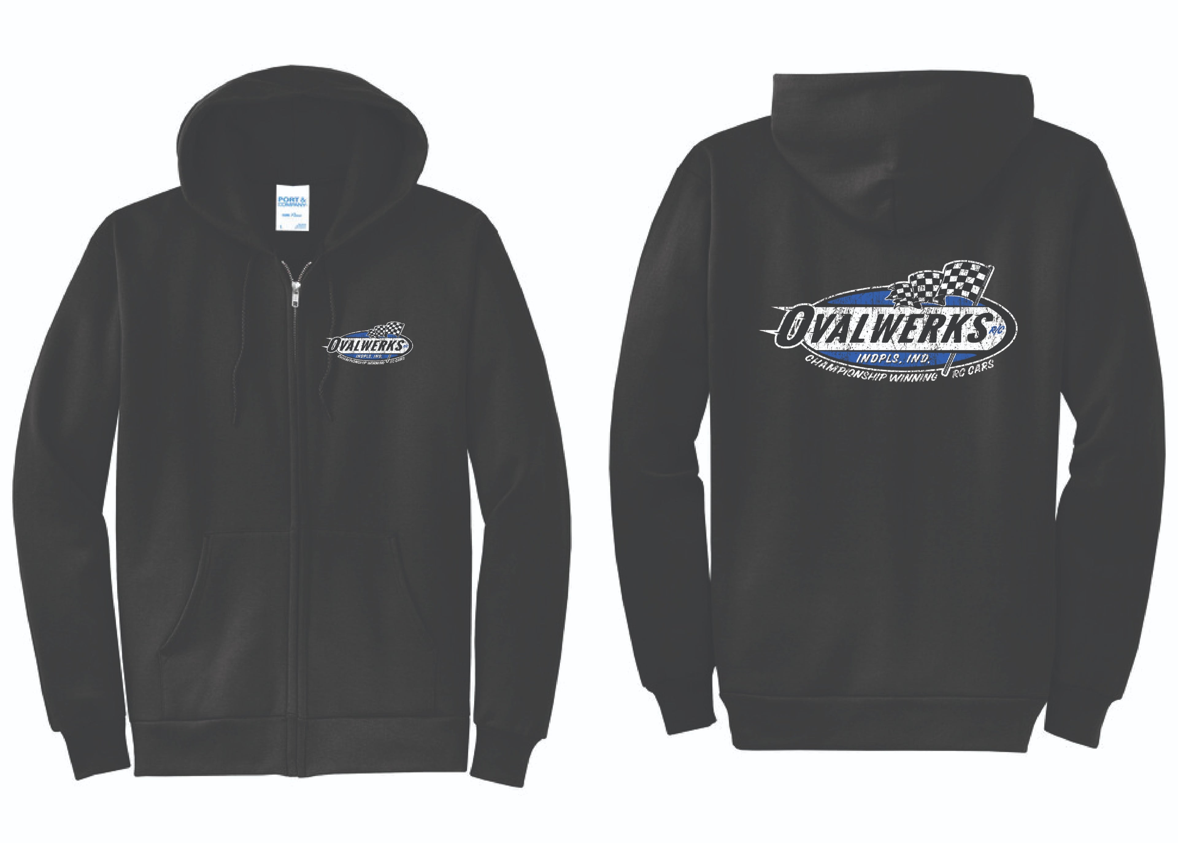 Ovalwerks Logo - Zip Up Hoodie | PC78ZH Black