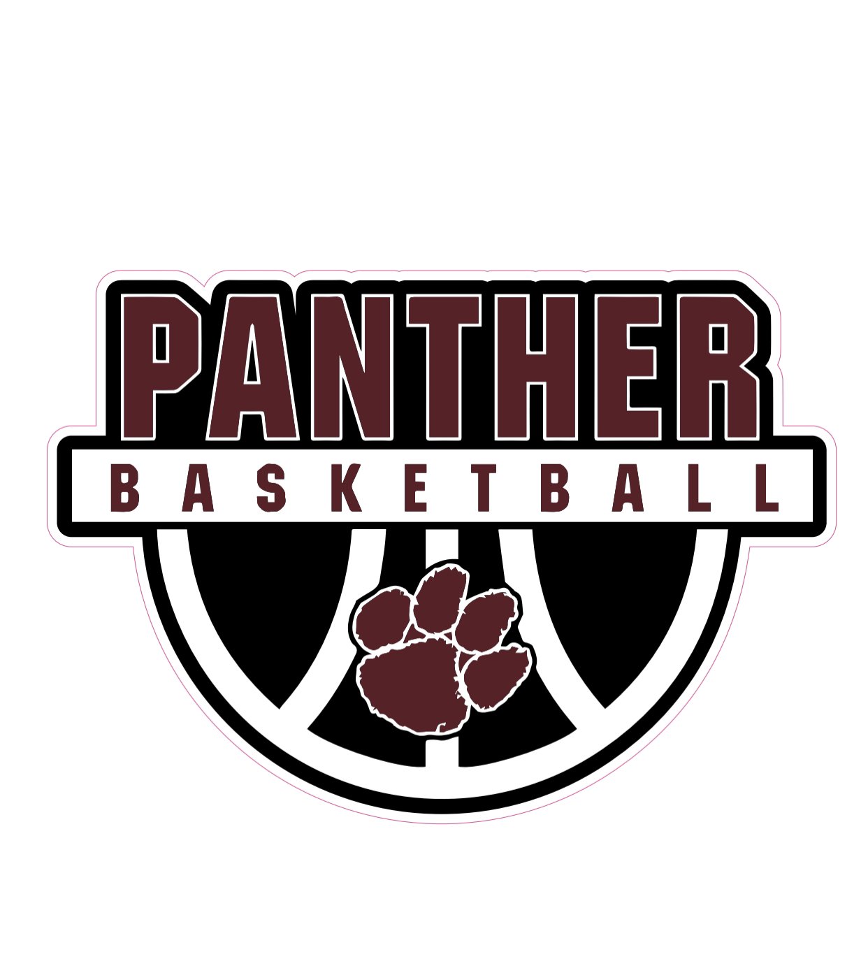 Portville Panthers Basketball Sticker