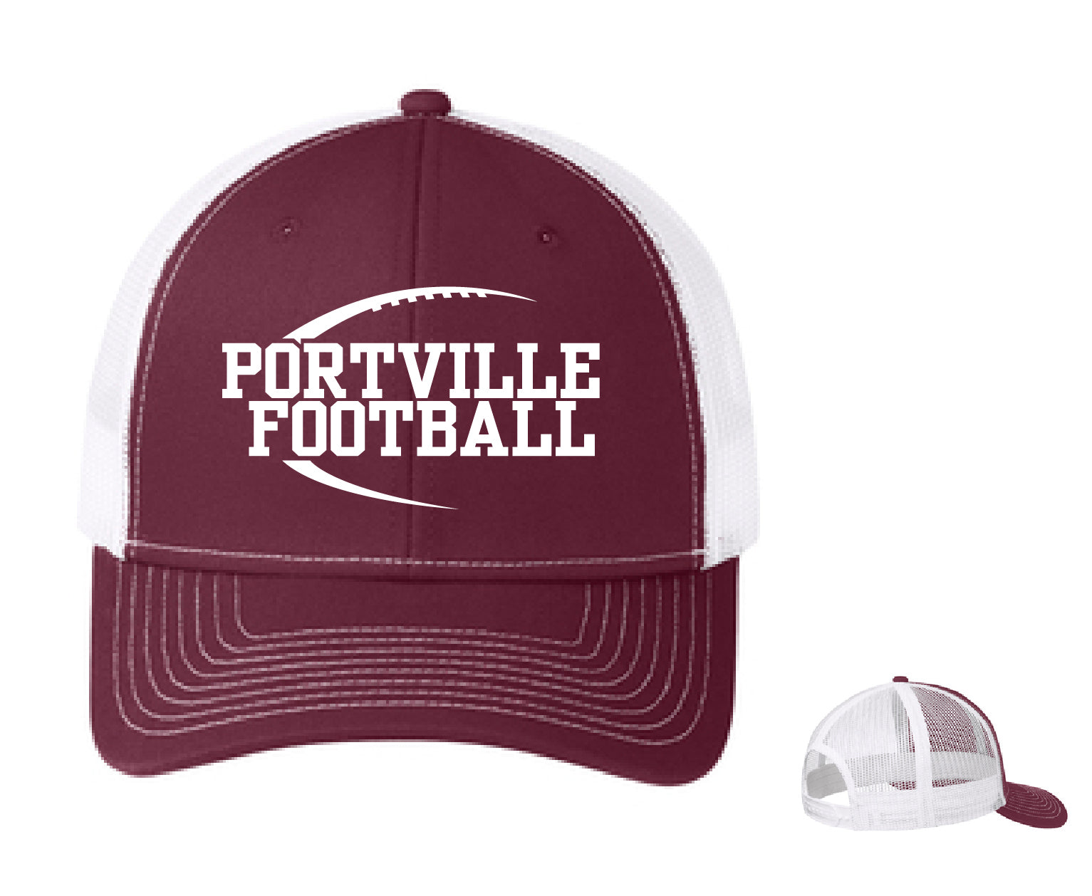 Portville Panthers Football 2023 Team Hat | C112 (Maroon/ White)