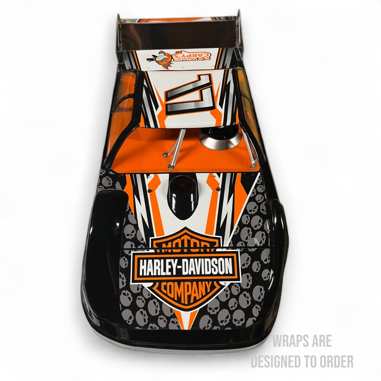motorcycle wrap design on a white background