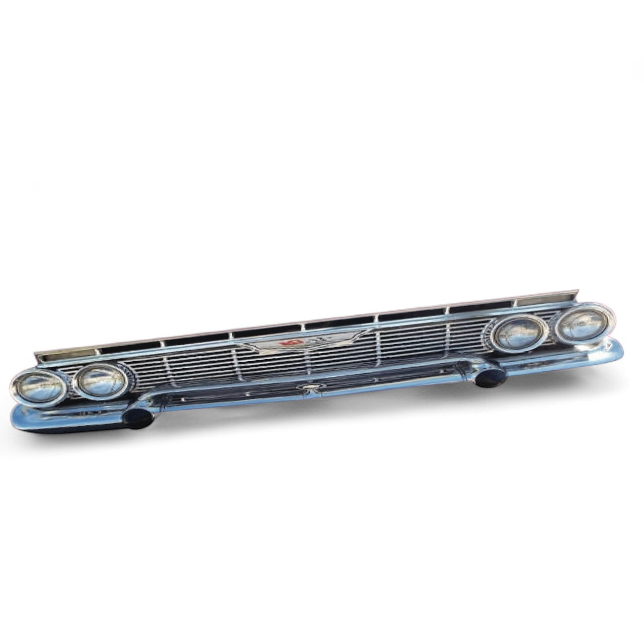 Vintage car grille on a white background