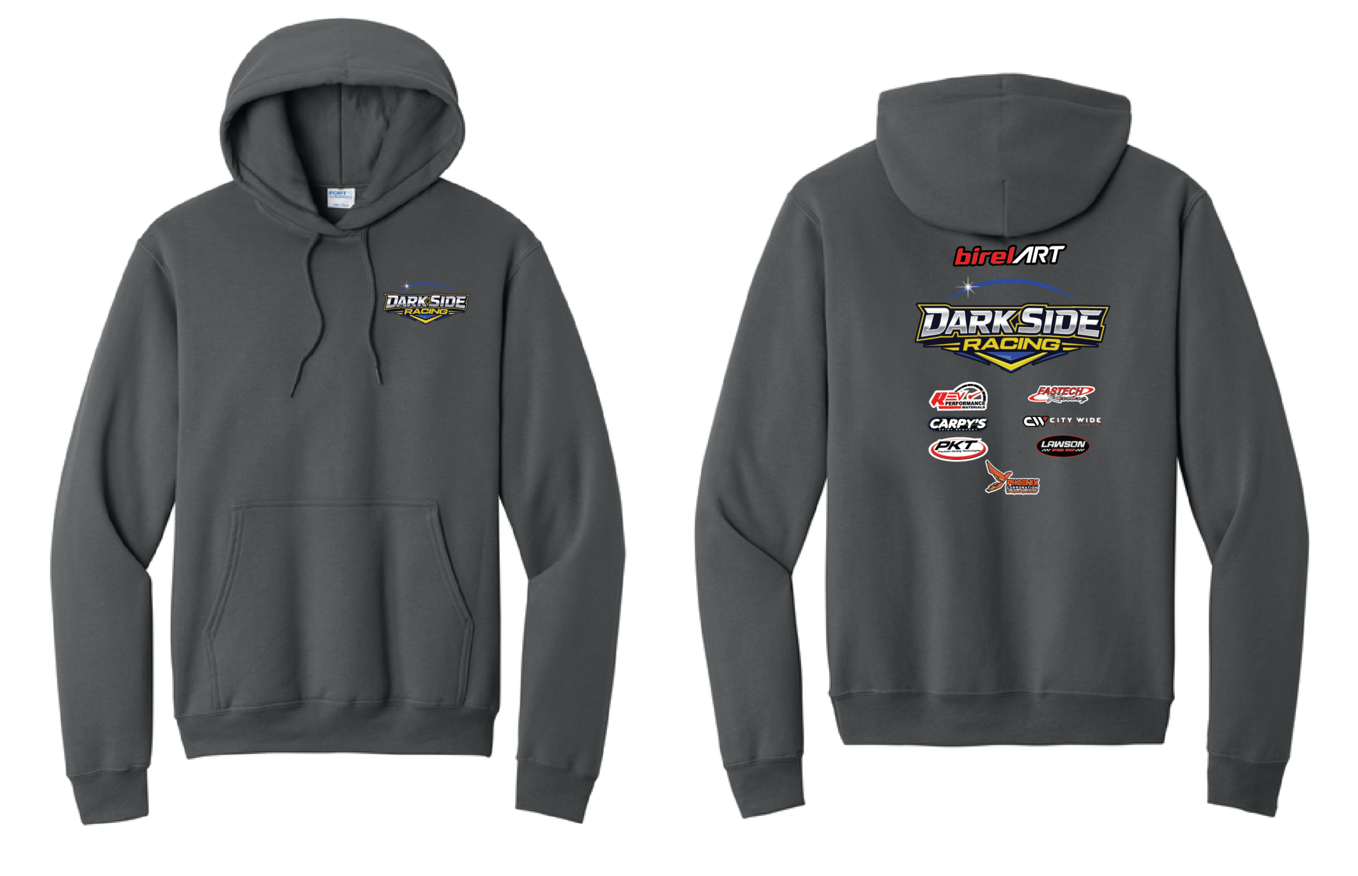 Yellow Logo DSR Hoodie | PC78H Charcoal