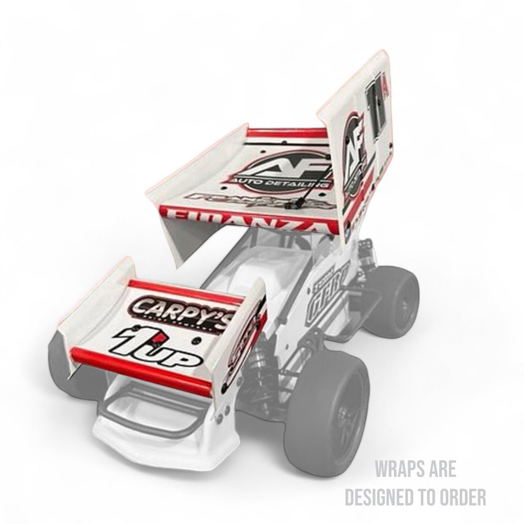 rc car with visible branding on a white background