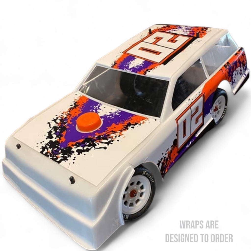 white race car wagon with 02